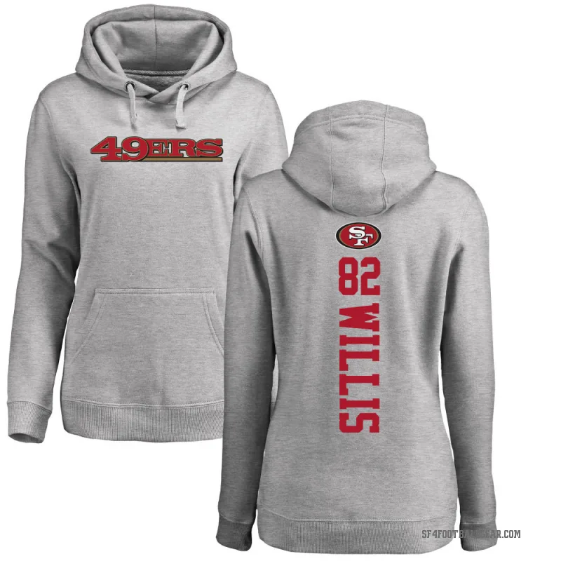 Brayden Willis Women's San Francisco 49ers Pro Line Ash Backer Pullover Hoodie