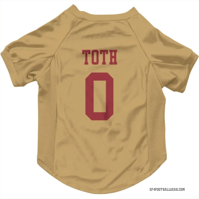 Brett Toth  Gold San Francisco 49ers  Cat & Dog Pet Jersey