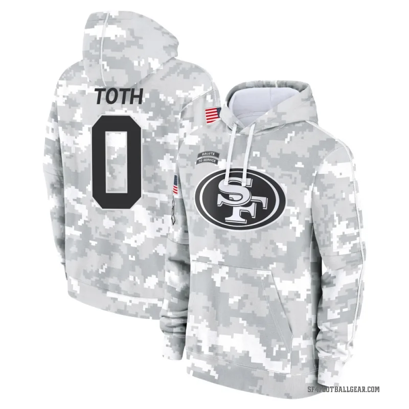 Brett Toth Men's Camo San Francisco 49ers Arctic 2024 Salute to Service Club Fleece Pullover Hoodie