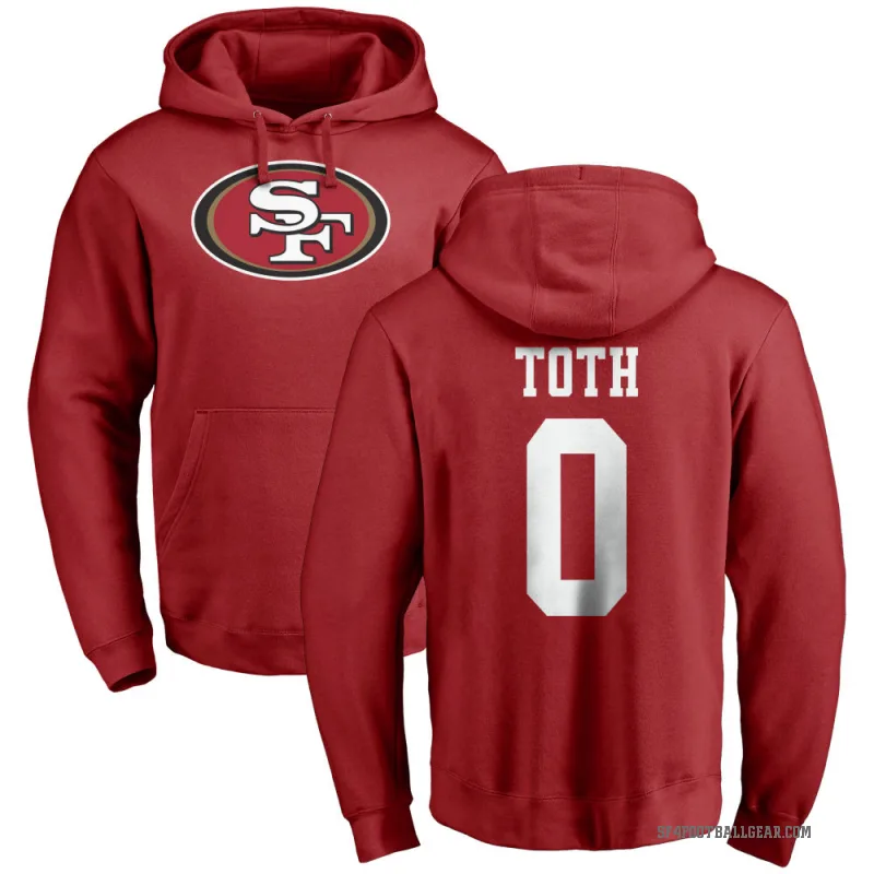 Brett Toth Men's Red San Francisco 49ers Pro Line Logo Pullover Hoodie