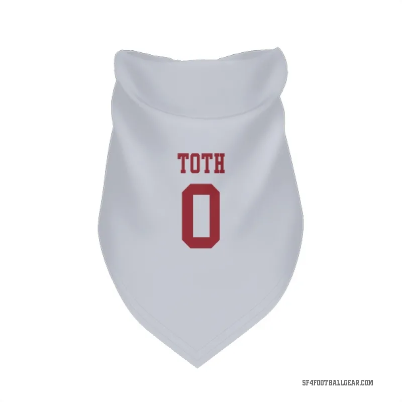 Brett Toth  White San Francisco 49ers  Cat & Dog Pet Bandana