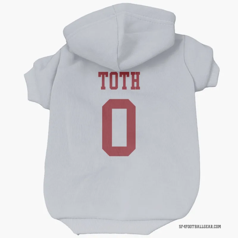 Brett Toth  White San Francisco 49ers  Cat & Dog Pet Hoodie