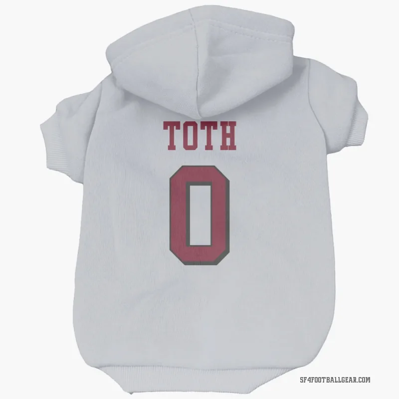 Brett Toth  White San Francisco 49ers  Rush Cat & Dog Pet Hoodie