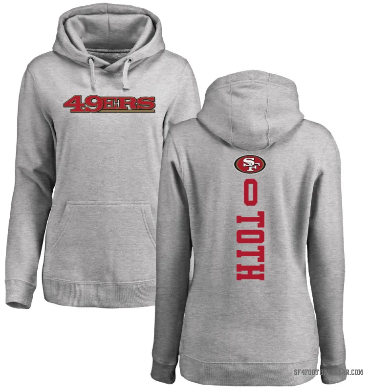 Brett Toth Women's San Francisco 49ers Pro Line Ash Backer Pullover Hoodie