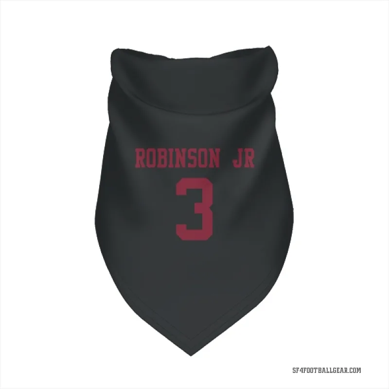 Brian Robinson Jr.  Black San Francisco 49ers  Cat & Dog Pet Bandana
