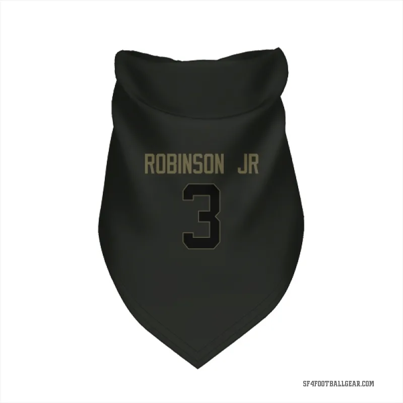 Brian Robinson Jr.  Black San Francisco 49ers  Service Cat & Dog Pet Bandana