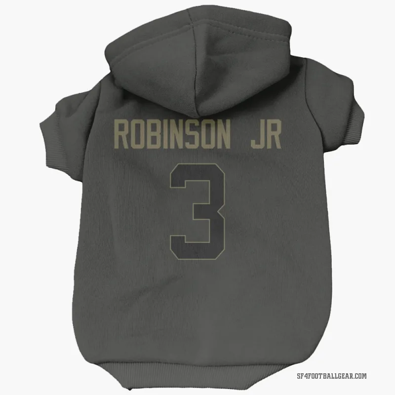 Brian Robinson Jr.  Black San Francisco 49ers  Service Cat & Dog Pet Hoodie