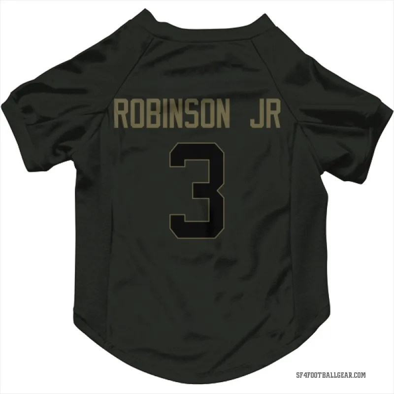 Brian Robinson Jr.  Black San Francisco 49ers  Service Cat & Dog Pet Jersey