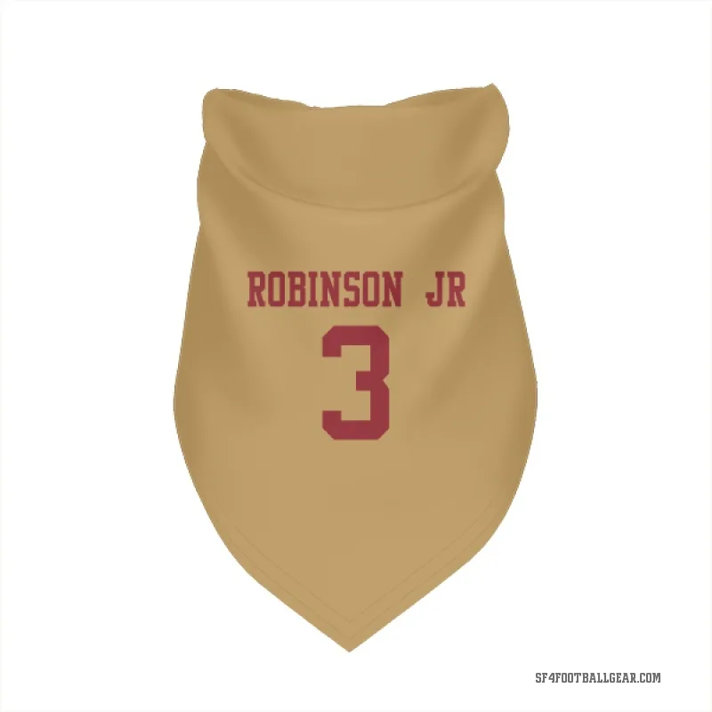 Brian Robinson Jr.  Gold San Francisco 49ers  Cat & Dog Pet Bandana