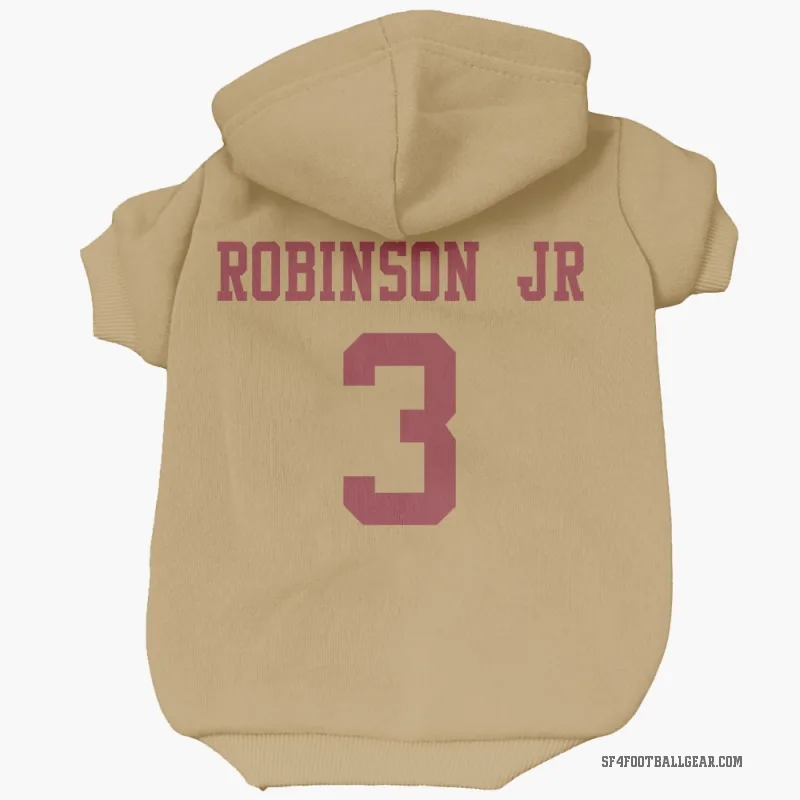 Brian Robinson Jr.  Gold San Francisco 49ers  Cat & Dog Pet Hoodie