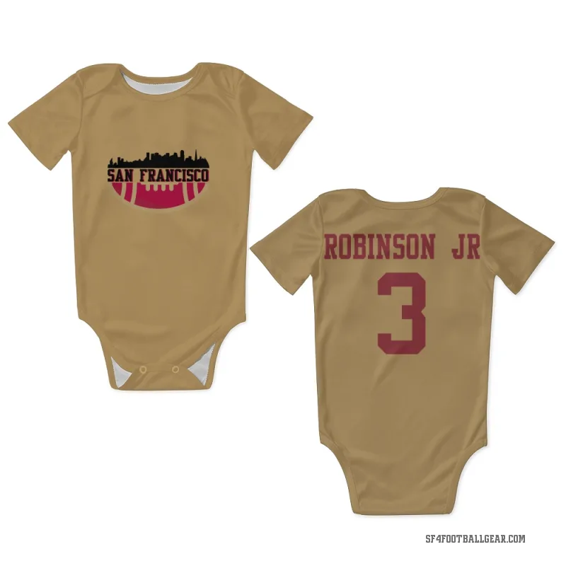 Brian Robinson Jr.  Gold San Francisco 49ers  Newborn & Infant Bodysuit