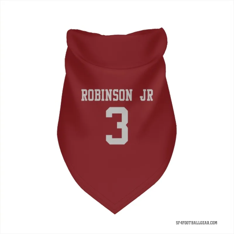 Brian Robinson Jr.  Scarlet San Francisco 49ers  Cat & Dog Pet Bandana
