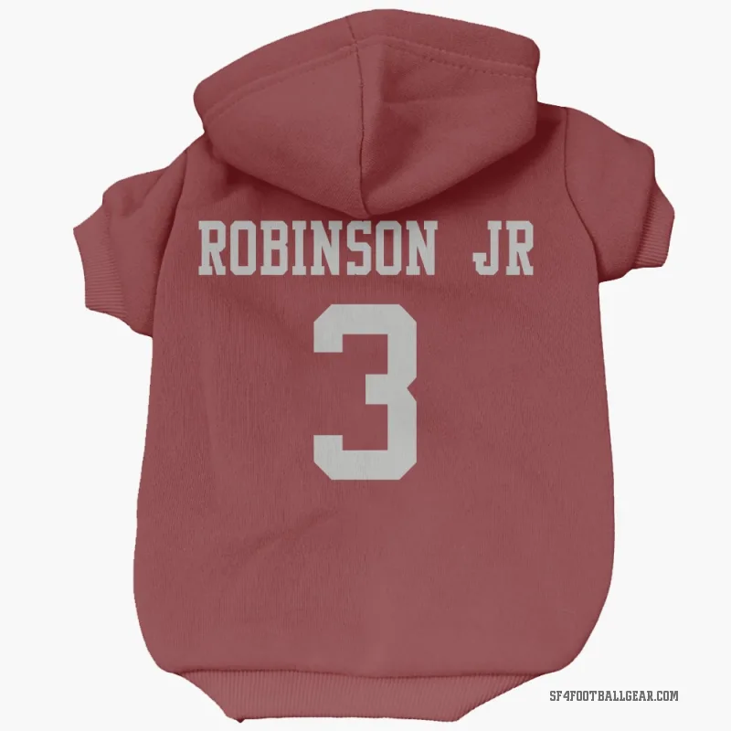 Brian Robinson Jr.  Scarlet San Francisco 49ers  Cat & Dog Pet Hoodie