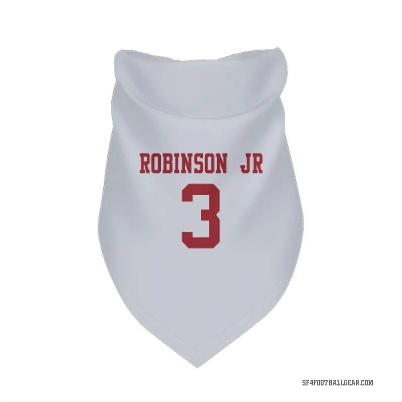 Brian Robinson Jr.  White San Francisco 49ers  Cat & Dog Pet Bandana