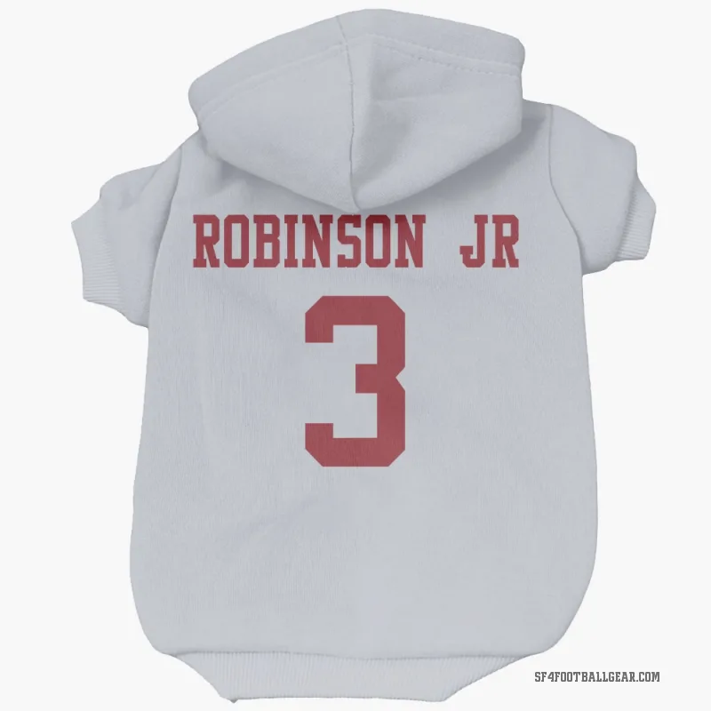 Brian Robinson Jr.  White San Francisco 49ers  Cat & Dog Pet Hoodie