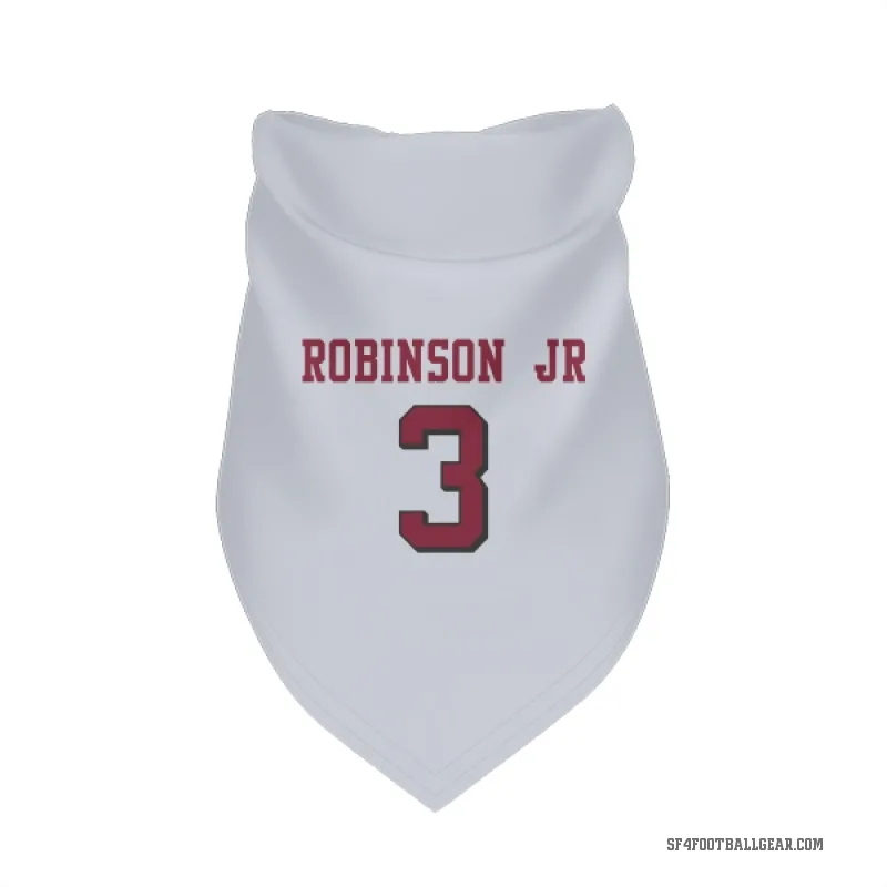 Brian Robinson Jr.  White San Francisco 49ers  Rush Cat & Dog Pet Bandana