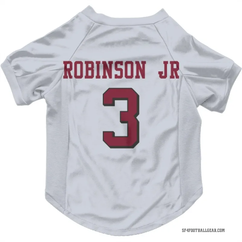 Brian Robinson Jr.  White San Francisco 49ers  Rush Cat & Dog Pet Jersey