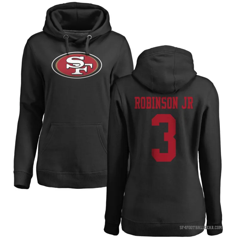Brian Robinson Jr. Women's Black San Francisco 49ers Pro Line Logo Pullover Hoodie
