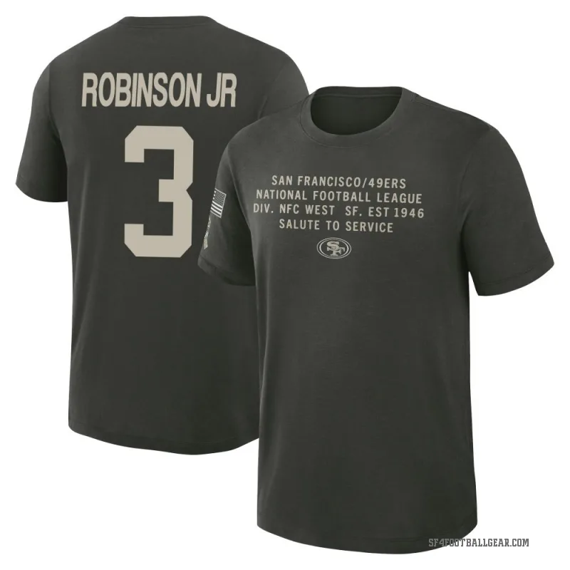 Brian Robinson Jr. Youth Green San Francisco 49ers Dark/ 2025 Salute to Service Sideline Slub T-Shirt