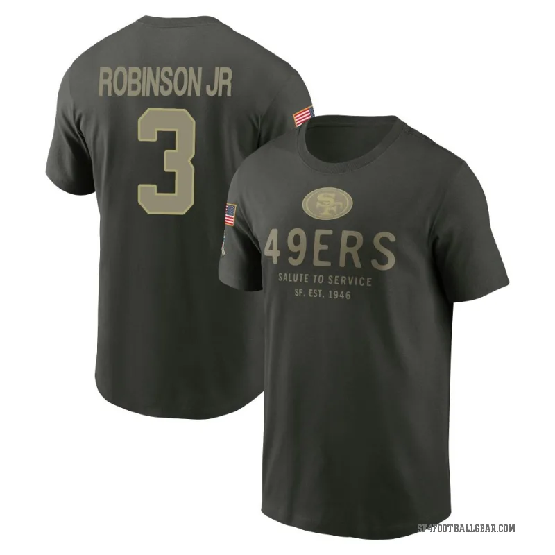 Brian Robinson Jr. Youth Green San Francisco 49ers Forest/ 2025 Salute to Service Sideline Primary Edge T-Shirt