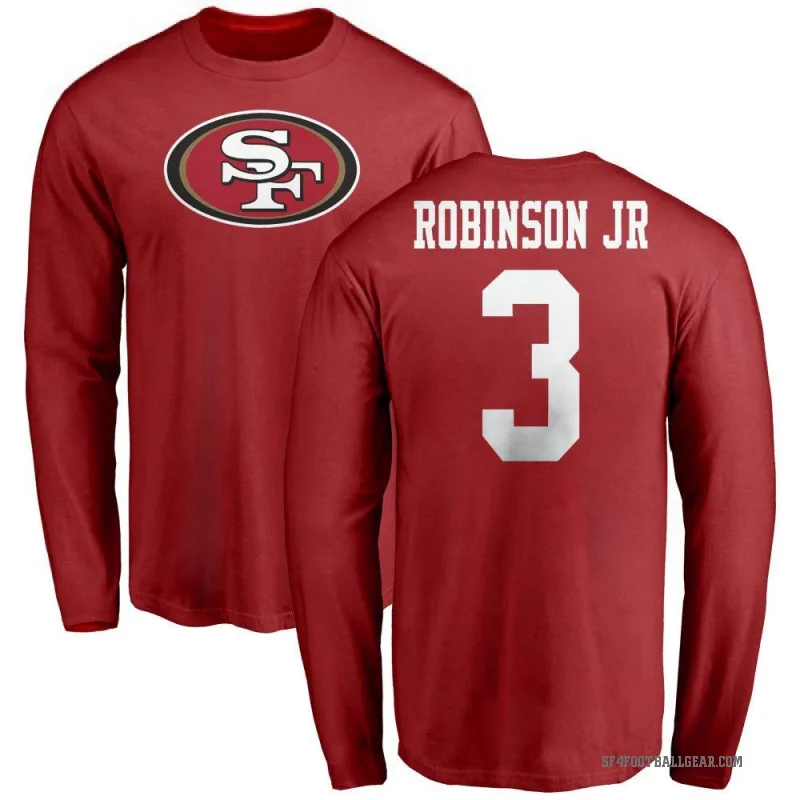 Brian Robinson Jr. Youth Red San Francisco 49ers Logo Long Sleeve T-Shirt -