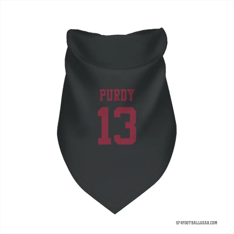 Brock Purdy  Black San Francisco 49ers  Cat & Dog Pet Bandana