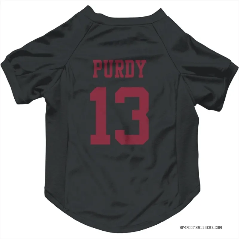 Brock Purdy  Black San Francisco 49ers  Cat & Dog Pet Jersey