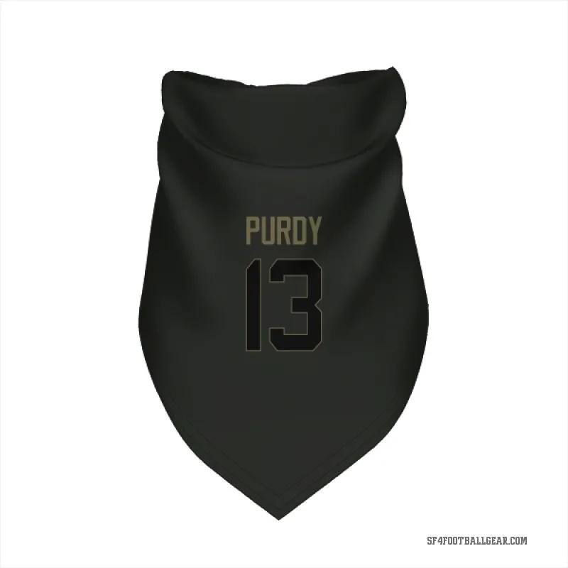 Brock Purdy  Black San Francisco 49ers  Service Cat & Dog Pet Bandana