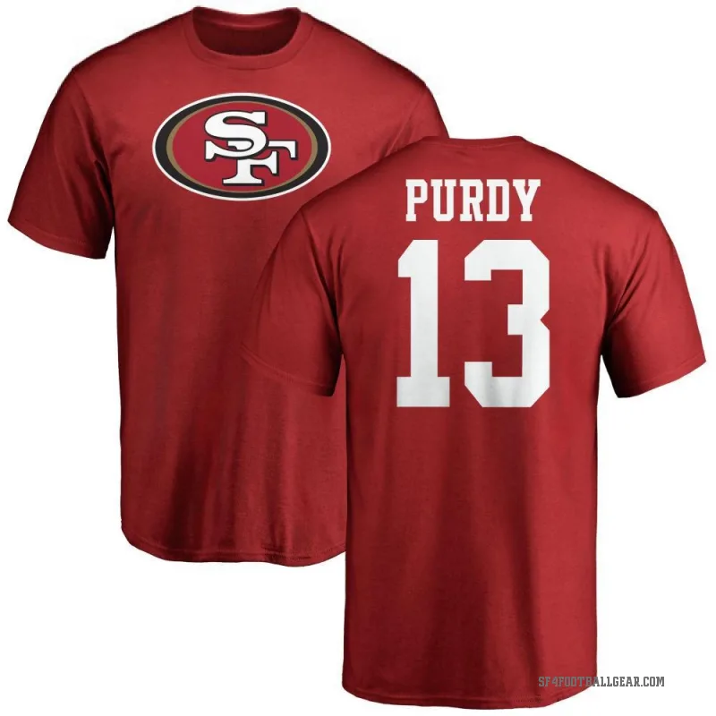 Brock Purdy Men's Red San Francisco 49ers Logo T-Shirt -