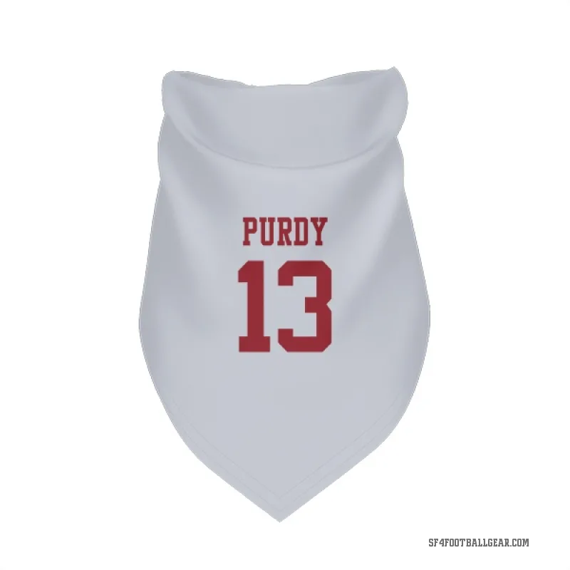 Brock Purdy  White San Francisco 49ers  Cat & Dog Pet Bandana