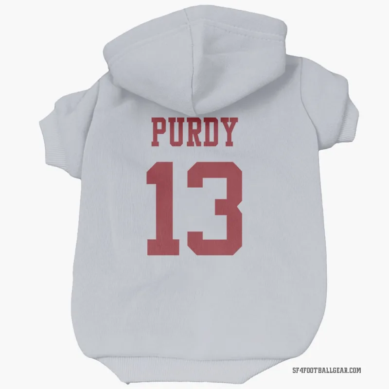 Brock Purdy  White San Francisco 49ers  Cat & Dog Pet Hoodie