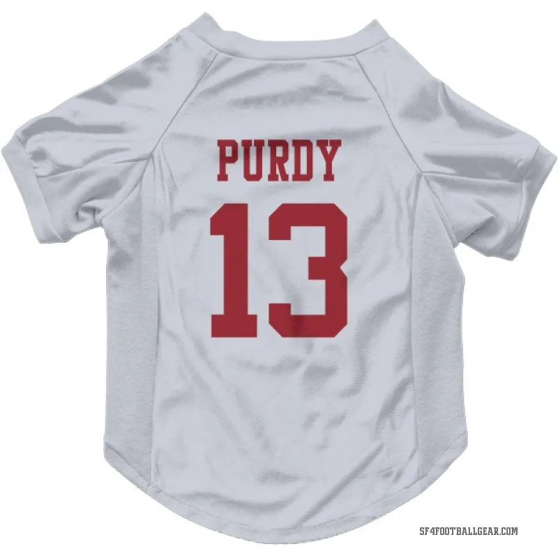 Brock Purdy  White San Francisco 49ers  Cat & Dog Pet Jersey