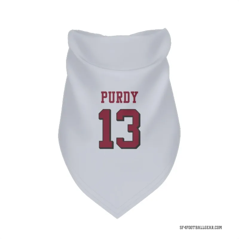 Brock Purdy  White San Francisco 49ers  Rush Cat & Dog Pet Bandana
