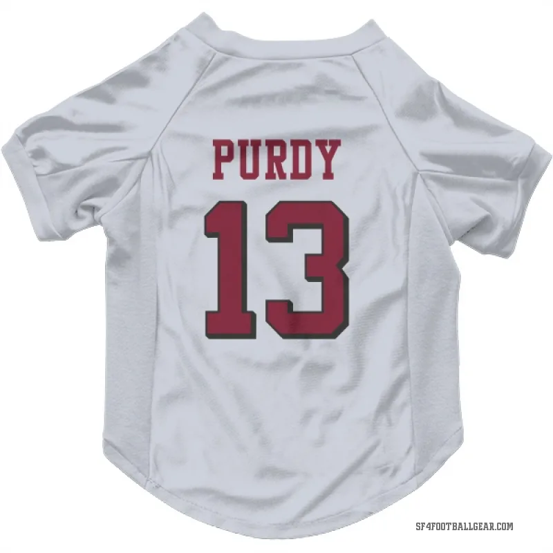 Brock Purdy  White San Francisco 49ers  Rush Cat & Dog Pet Jersey