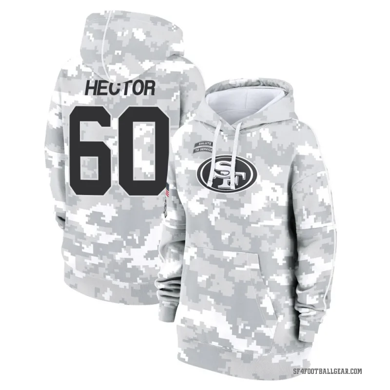 Bruce Hector Women's Camo San Francisco 49ers Arctic 2024 Salute to Service Club Fleece Pullover Hoodie