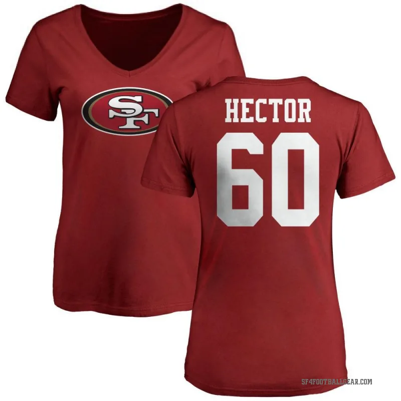 Bruce Hector Women's Red San Francisco 49ers Logo Slim Fit T-Shirt -
