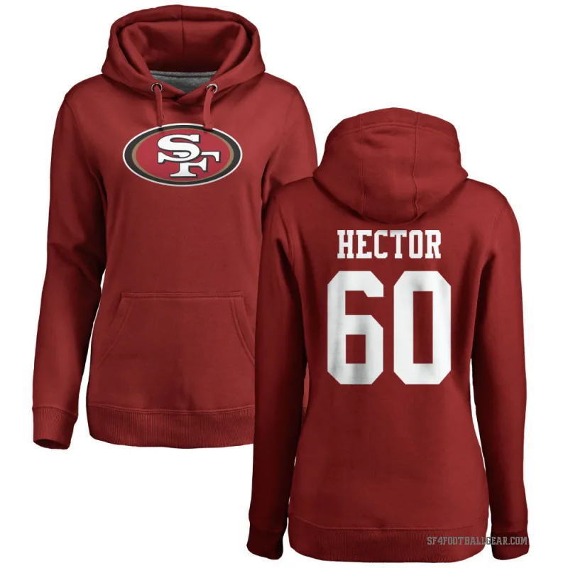 Bruce Hector Women's Red San Francisco 49ers Pro Line Logo Pullover Hoodie
