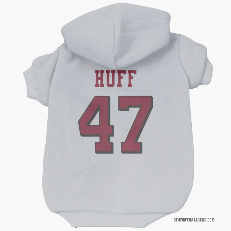 Bryce Huff  White San Francisco 49ers  Rush Cat & Dog Pet Hoodie
