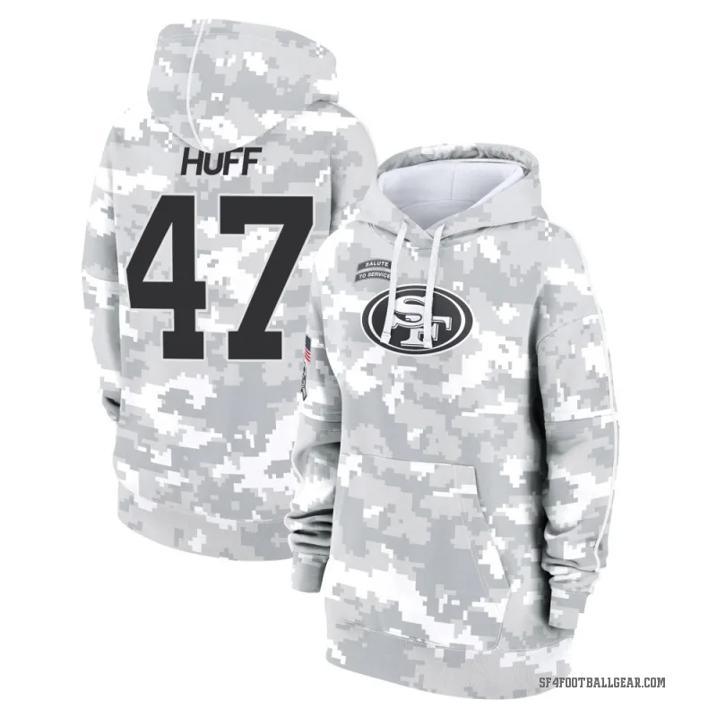 Bryce Huff Women's Camo San Francisco 49ers Arctic 2024 Salute to Service Club Fleece Pullover Hoodie