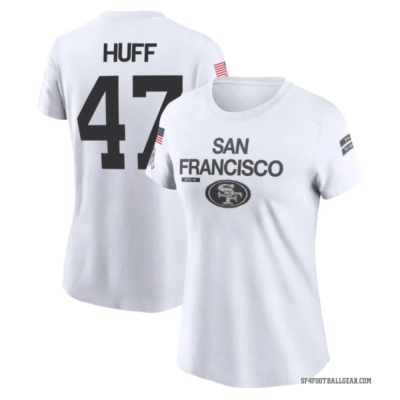 Bryce Huff Women's White San Francisco 49ers 2024 Salute to Service Performance T-Shirt