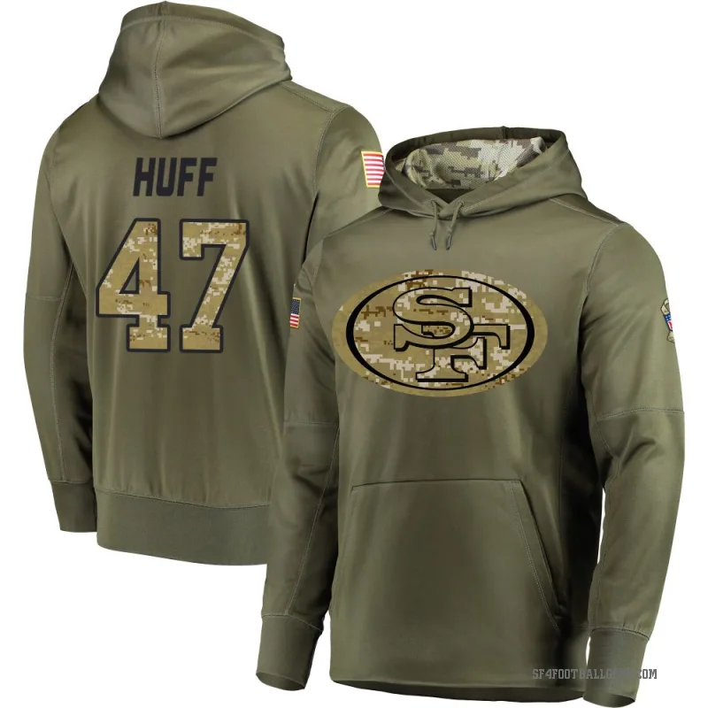 Bryce Huff Youth Olive San Francisco 49ers Salute to Service Pullover Hoodie