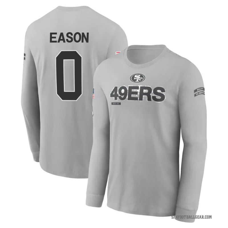 Bryson Eason Men's Gray San Francisco 49ers 2024 Salute to Service Long Sleeve T-Shirt