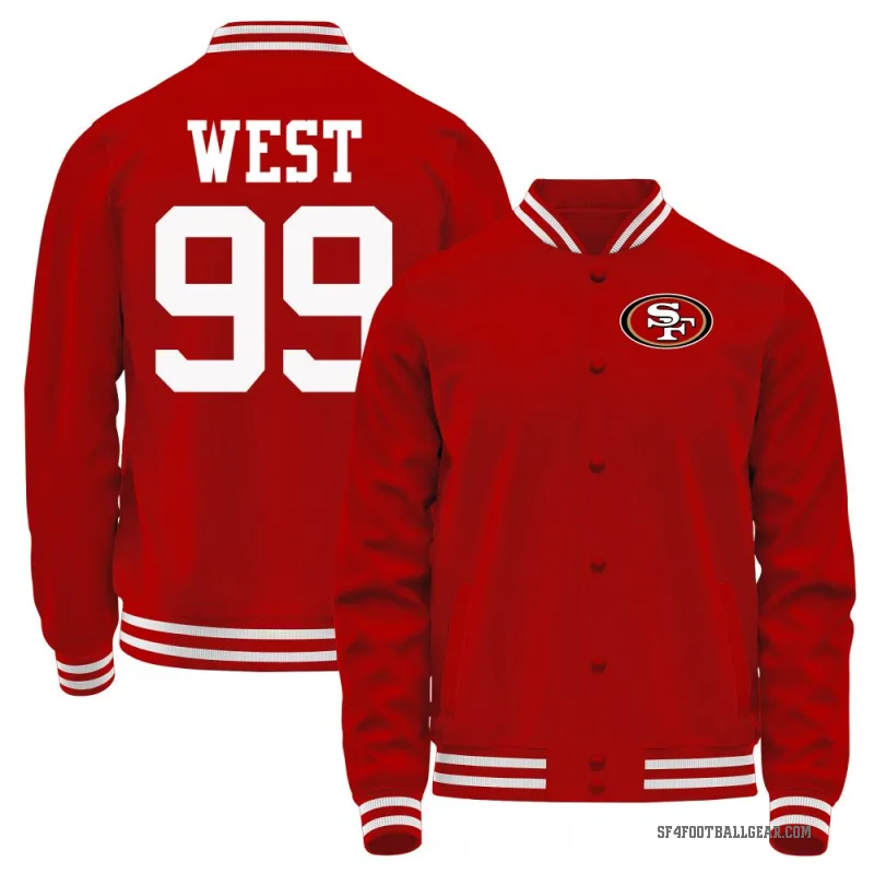 CJ West Men's Red San Francisco 49ers Full-Snap Jacket