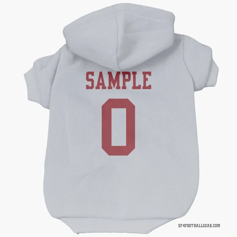 Cam Sample  White San Francisco 49ers  Cat & Dog Pet Hoodie