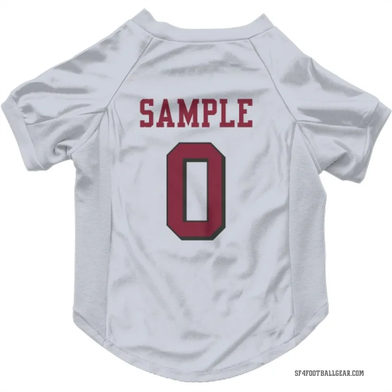 Cam Sample  White San Francisco 49ers  Rush Cat & Dog Pet Jersey