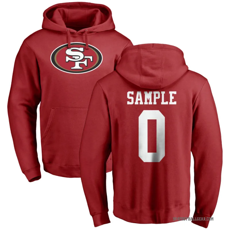 Cam Sample Youth Red San Francisco 49ers Pro Line Logo Pullover Hoodie