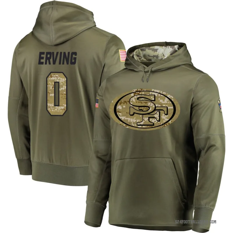 Cameron Erving Youth Olive San Francisco 49ers Salute to Service Pullover Hoodie