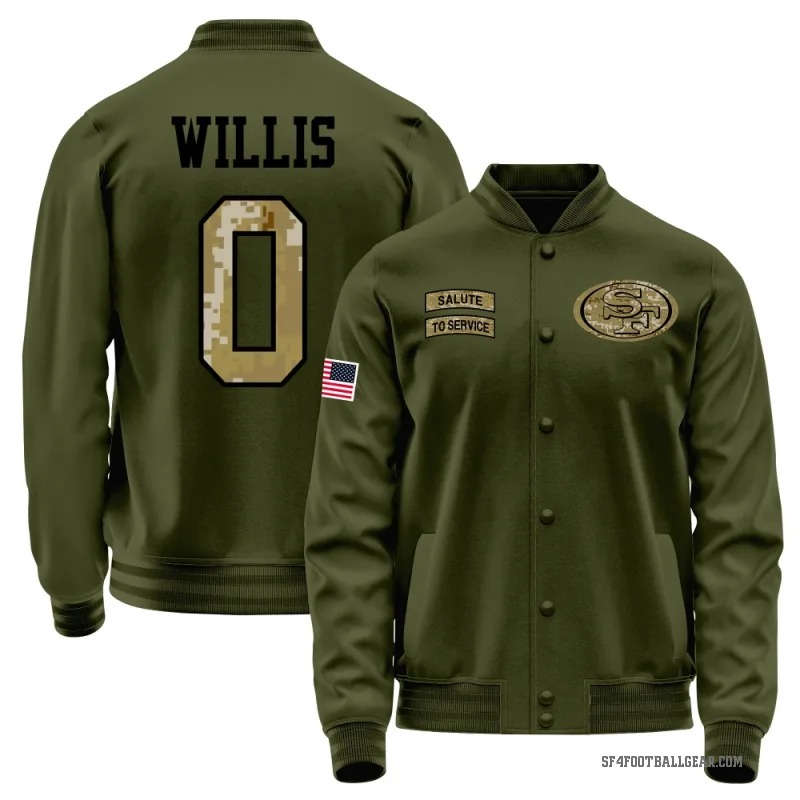 Carver Willis Men's Olive San Francisco 49ers Salute to Service Sideline Performance Jacket