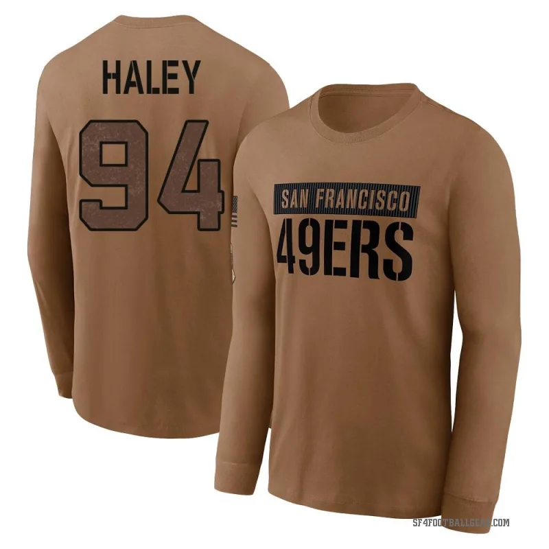 Charles Haley Men's Brown San Francisco 49ers 2023 Salute To Service Long Sleeve T-Shirt