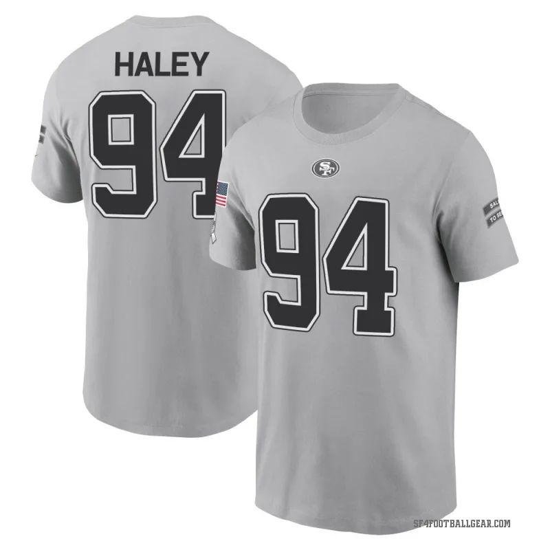 Charles Haley Men's Gray San Francisco 49ers 2024 Salute to Service T-Shirt